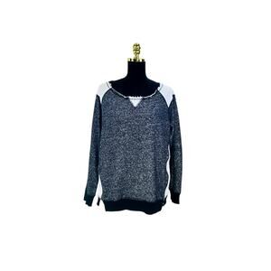 Ideology Grey & Black Side Zipper Sweater - Size M